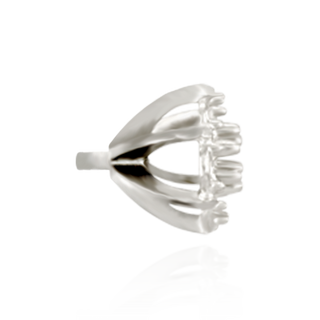 Seven Stone Cluster on Six Prong Tiffany Settings with Peg (7 x 1.00 mm - 7 x 3.40 mm)