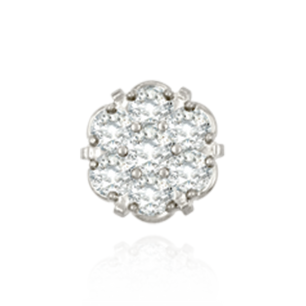 Seven Stone Cluster on Six Prong Tiffany Settings with Peg (7 x 1.00 mm - 7 x 3.40 mm)