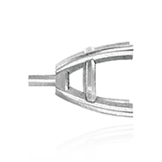 Four Prong Square Solitaire Settings With Peg in 14K Gold (3.50 mm - 10.00 mm)