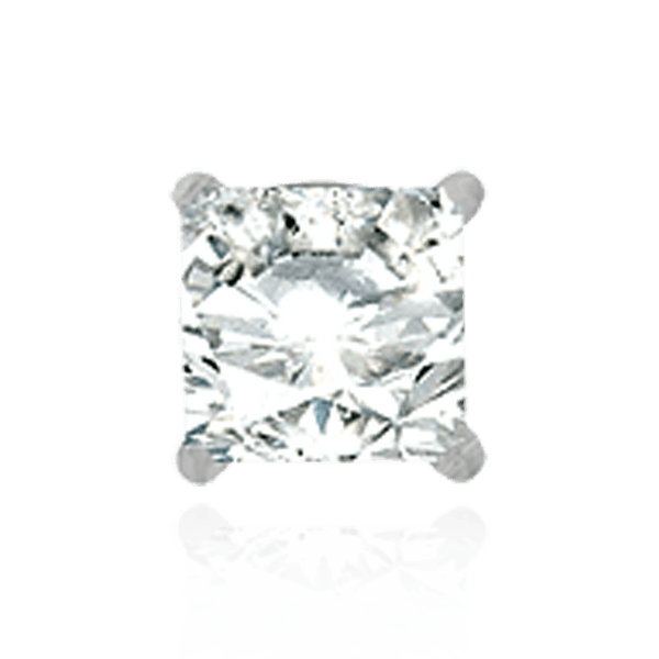 Four Prong Square Solitaire Settings With Peg in 14K Gold (3.50 mm - 10.00 mm)