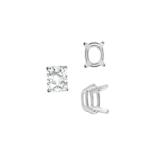 Emerald Settings in Sterling Silver (5.25 x 4.00 mm - 11.00 x 9.00 mm)