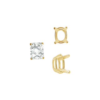 Emerald Settings in 14K Gold (5.25 x 4.00 mm - 11.00 x 9.00 mm)