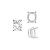 Emerald Settings in Sterling Silver (5.25 x 4.00 mm - 11.00 x 9.00 mm)