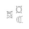 Emerald Settings in Sterling Silver (5.25 x 4.00 mm - 11.00 x 9.00 mm)