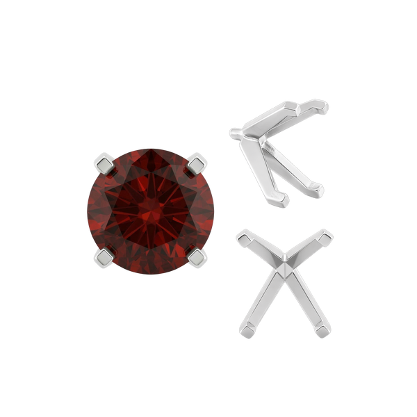 Four Prong Emerald Shape Tiffany Settings With Peg in 14K Gold (4.50 x 3.50 mm - 11.00 x 9.00 mm)