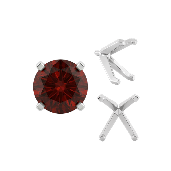 Four Prong Emerald Shape Tiffany Settings With Peg in 14K Gold (4.50 x 3.50 mm - 11.00 x 9.00 mm)