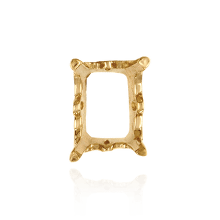 Four Prong Emerald Filigree Settings in 14K Gold (11.00 x 9.00 mm - 16.00 x 12.00 mm)