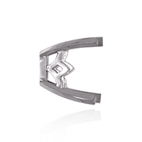 Four Prong Emerald Shape Scroll Fancy Settings in 14K Gold (7.00 x 5.00 mm - 11.00 x 8.00 mm)