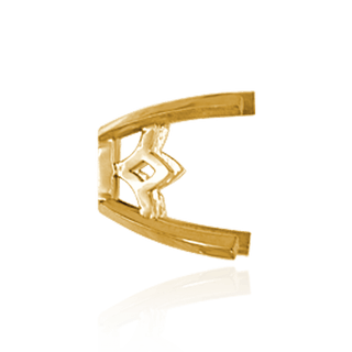 Four Prong Emerald Shape Scroll Fancy Settings in 14K Gold (7.00 x 5.00 mm - 11.00 x 8.00 mm)