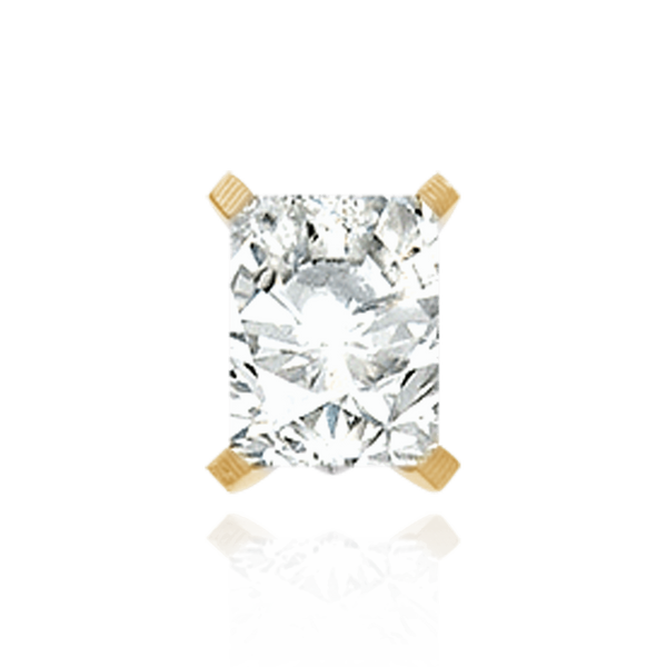 Four Prong Emerald Shape Scroll Fancy Settings in 14K Gold (7.00 x 5.00 mm - 11.00 x 8.00 mm)