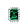 Emerald Cluster Setting in Sterling Sliver (5.00 x 3.00 mm - 7.00 x 5.00 mm)