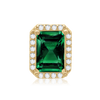 Emerald Cluster Setting in 14K Gold (5.00 x 3.00 mm - 7.00 x 5.00 mm)
