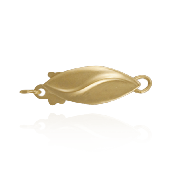 Fish Hook Oval Pearl Clasp (14 mm)