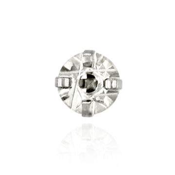 Diamond Cut Faceted Illusion on Tiffany Settings with Peg (1.75 mm - 3.50 mm)