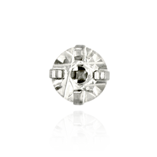 Diamond Cut Faceted Illusion on Tiffany Settings with Peg (1.75 mm - 3.50 mm)