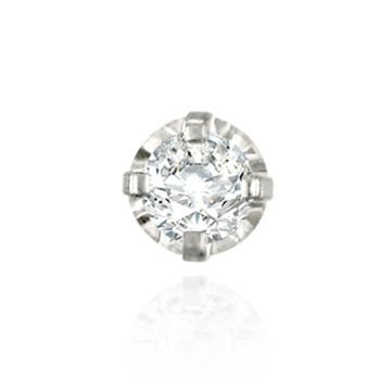 Diamond Cut Faceted Illusion on Tiffany Settings with Peg (1.75 mm - 3.50 mm)