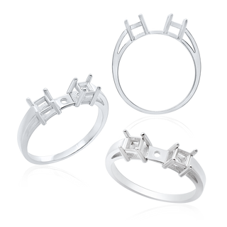 Two Stone Square Accented Remount