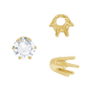 Six Prong Round Standard High Base Settings in 14K Gold (2.60 mm - 9.25 mm)