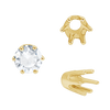 Six Prong Round Standard High Base Settings in 18K Gold (3.25 mm - 8.00 mm)