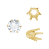 Six Prong Round Standard High Base Settings in 18K Gold (3.25 mm - 8.00 mm)