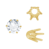 Six Prong Round Standard High Base Settings in 14K Gold (2.60 mm - 9.25 mm)