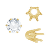 Six Prong Round Standard High Base Settings in 14K Gold (2.60 mm - 9.25 mm)
