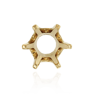 Six Prong Round Standard High Base Settings in Sterling Silver (2.60 mm - 9.25 mm)