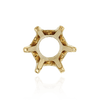 Six Prong Round Standard High Base Settings in 14K Gold (2.60 mm - 9.25 mm)