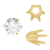 Six Prong Round Standard High Base Settings in 14K Gold (2.60 mm - 9.25 mm)