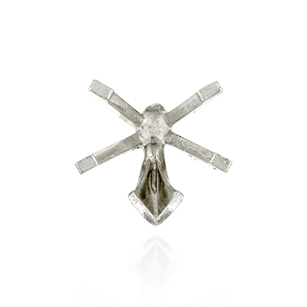 V-End Heart Shape Solitaire Settings (4.00 x 4.00 mm - 7.00 x 7.00 mm)