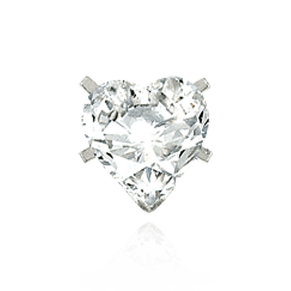 V-End Heart Shape Solitaire Settings (4.00 x 4.00 mm - 7.00 x 7.00 mm)