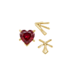 V-End Heart Shape Solitaire Settings in 14K Gold (Die-Struck) (4.00 x 4.00 mm - 7.00 x 7.00 mm)