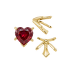 V-End Heart Shape Solitaire Settings in 14K Gold (Die-Struck) (4.00 x 4.00 mm - 7.00 x 7.00 mm)
