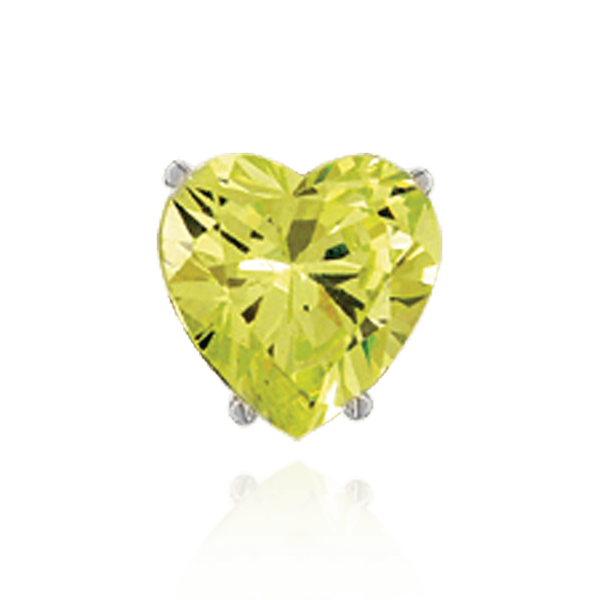 Four Prong Heart Shape Wire Basket Settings in Sterling Silver (3.00 x 3.00 mm - 9.00 x 9.00 mm)