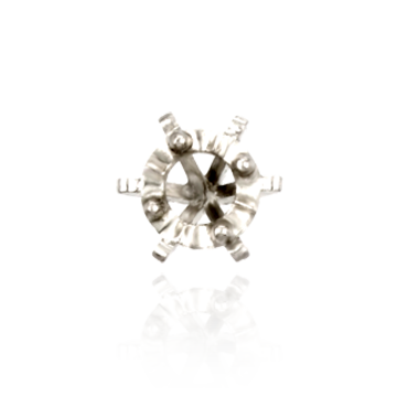 Illusion on Six Prong Tiffany Settings with Peg (1.00 mm - 3.50 mm)