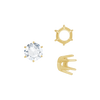 Six Prong Round Standard Settings in 14K Gold (1.75 mm - 10.00 mm)