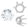 Six Prong Round Standard Settings in 14K Gold (1.75 mm - 10.00 mm)