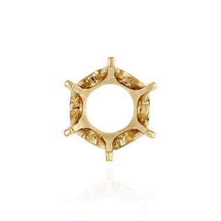Six Prong Round Standard Settings in 14K Gold (1.75 mm - 10.00 mm)