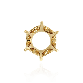 Six Prong Round Standard Settings in 14K Gold (1.75 mm - 10.00 mm)