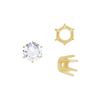 Six Prong Round Standard Settings in 14K Gold (1.75 mm - 10.00 mm)