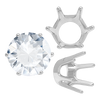 Six Prong Round Standard Settings in 14K Gold (1.75 mm - 10.00 mm)