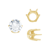 Six Prong Round Standard Settings in 14K Gold (1.75 mm - 10.00 mm)