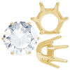 Six Prong Round Standard Settings in 14K Gold (1.75 mm - 10.00 mm)