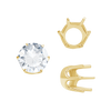 Six Prong Round Standard Settings in 14K Gold (1.75 mm - 10.00 mm)
