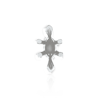 V-End Marquise Shape Solitaire Settings in Sterling Silver (6.00 x 3.00 mm - 19.00 x 11.00 mm)