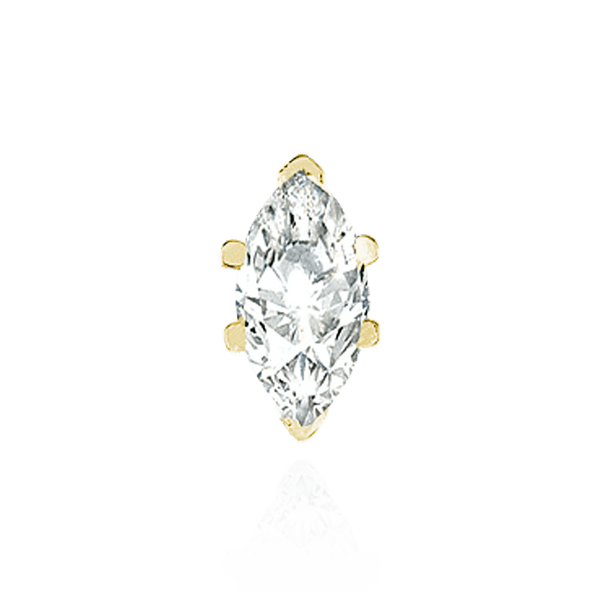 Six Prong Pear Shape Tiffany Settings With Peg in 14K Gold (3.00 x 1.75 mm - 15.00 x 9.00 mm)