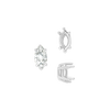 Six Prong Marquise Settings in Sterling Silver (4.25 x 1.75 mm - 10.00 x 5.00 mm)