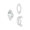 Six Prong Marquise Settings in Sterling Silver (4.25 x 1.75 mm - 10.00 x 5.00 mm)