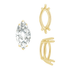 Six Prong Marquise Settings in 14K Gold (4.25 x 1.75 mm - 10.00 x 5.00 mm)