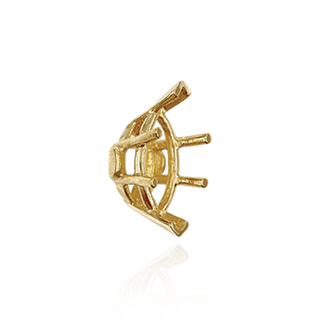 V-End Marquise Shape Heavy Basket Settings in 14K Gold (5.00 x 3.00 mm - 20.00 x 10.00 mm)